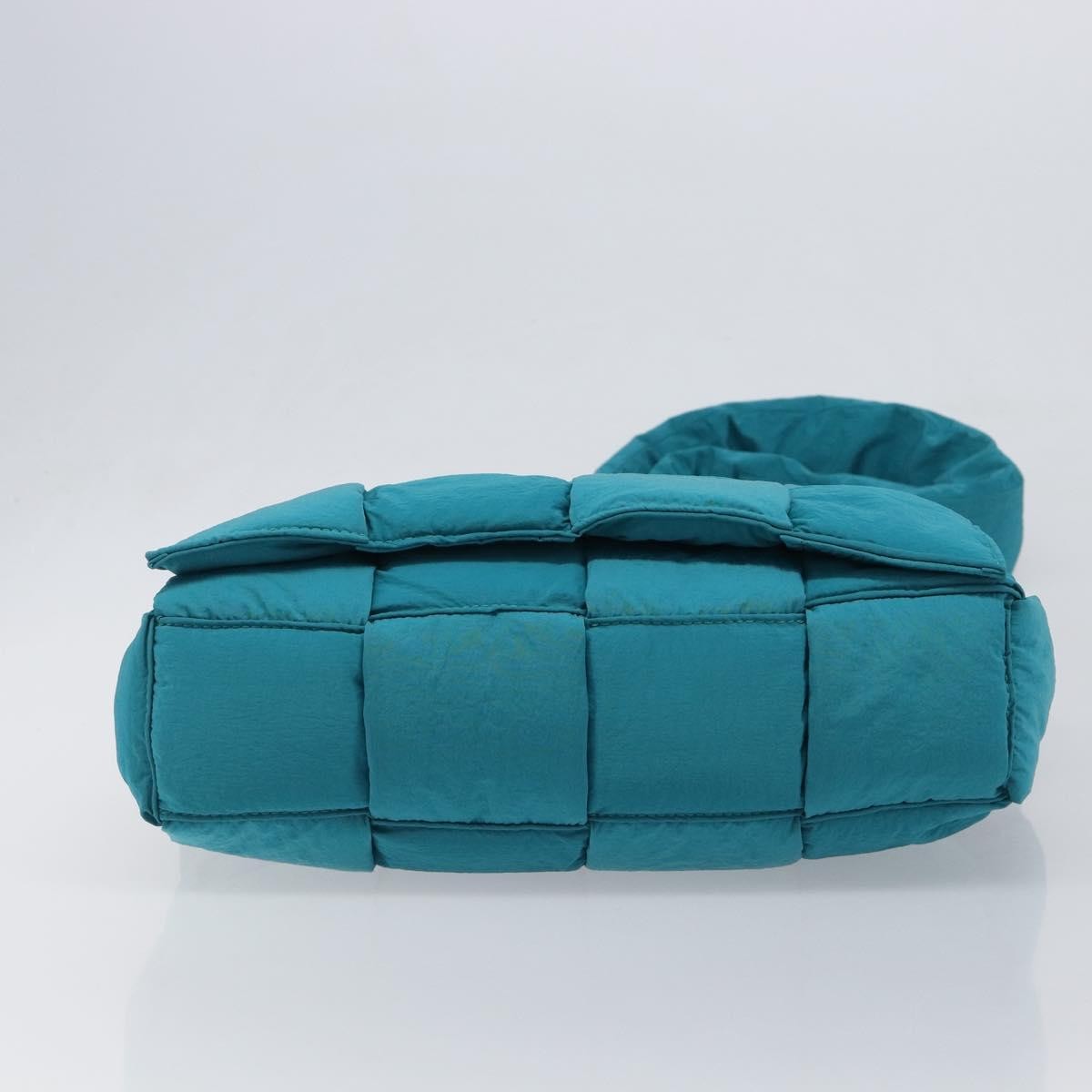 Bottega Veneta Padded Tech Cassette Intrecciato Nylon Turquoise Nylon Crossbody Bag Bag (Pre-Owned)