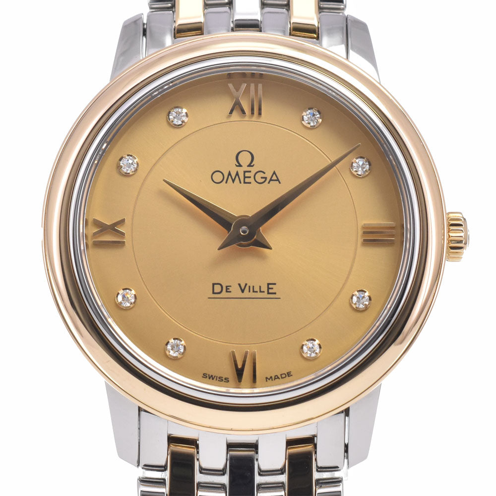 Omega De Ville Prestige Quartz Stainless Steel With Diamond Watch (Pre-Owned)