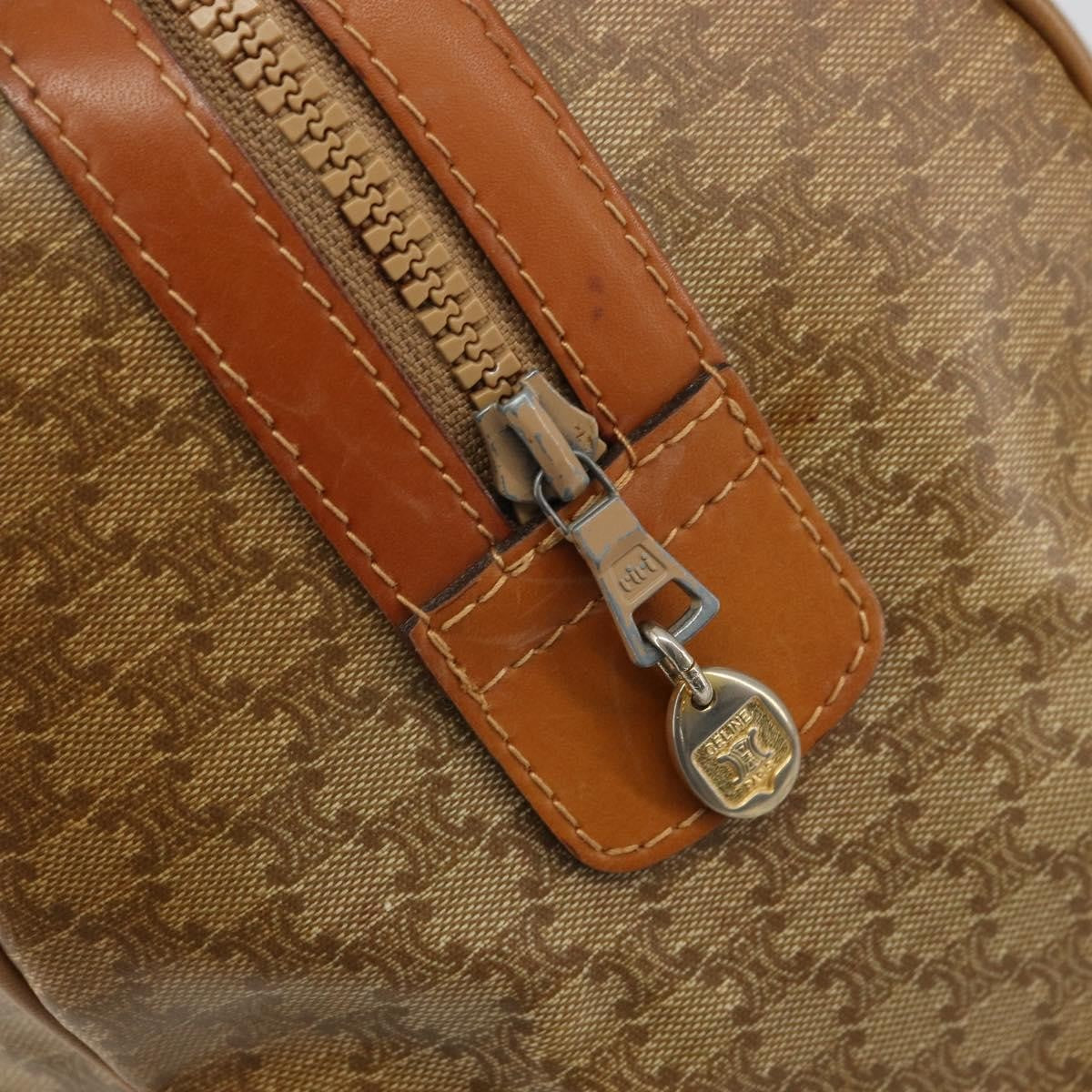 Celine Vintage Macadam Canvas And Leather Beige Canvas Handbag (Pre-Owned)