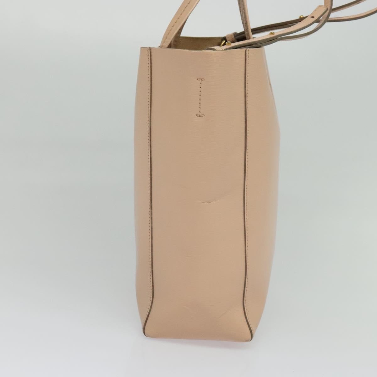 Celine Vertical Cabas Tote Leather Pink Leather Tote Bag Bag (Pre-Owned)