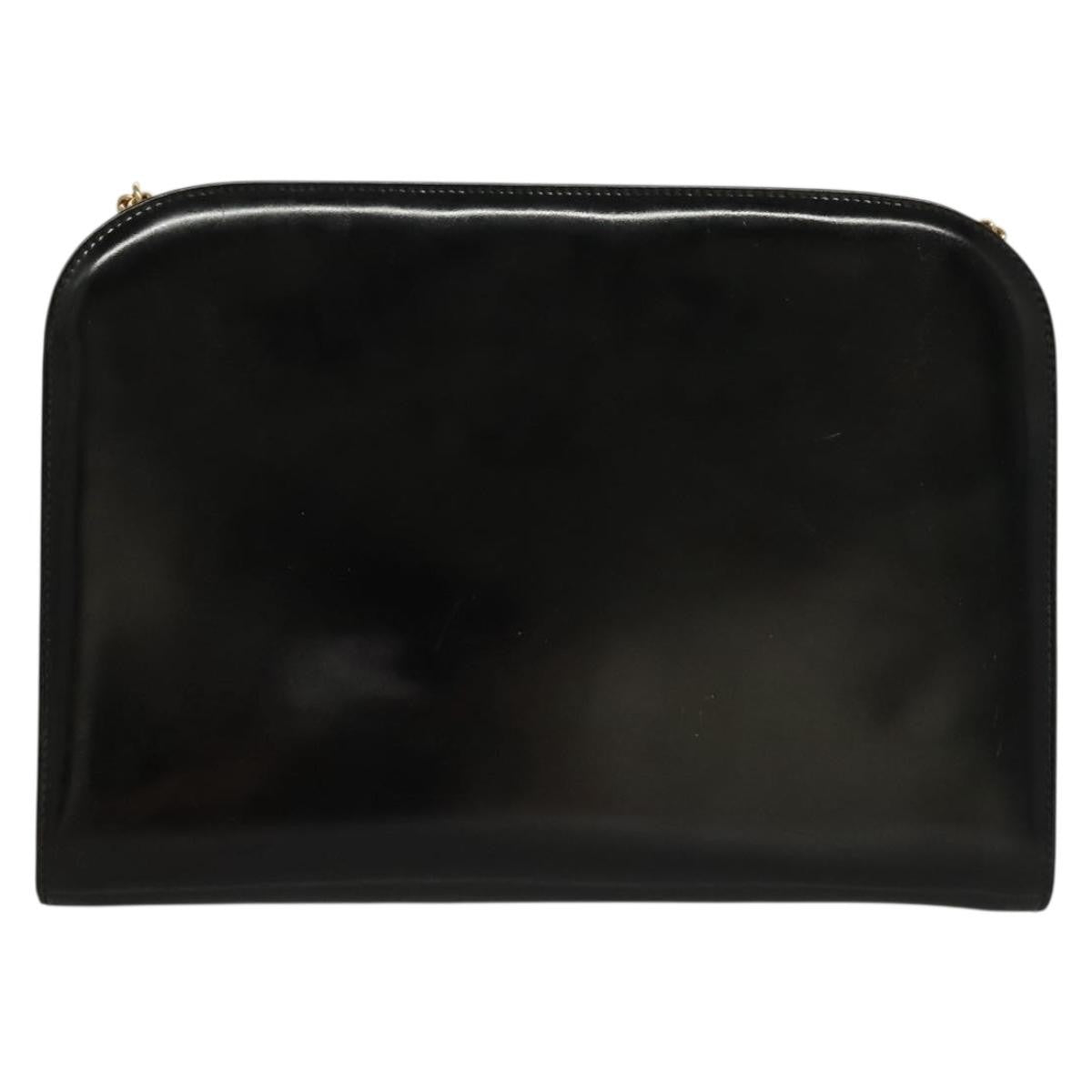 Salvatore Ferragamo Gancini Patent Leather Black Patent_Leather Shoulder Bag Bag (Pre-Owned)