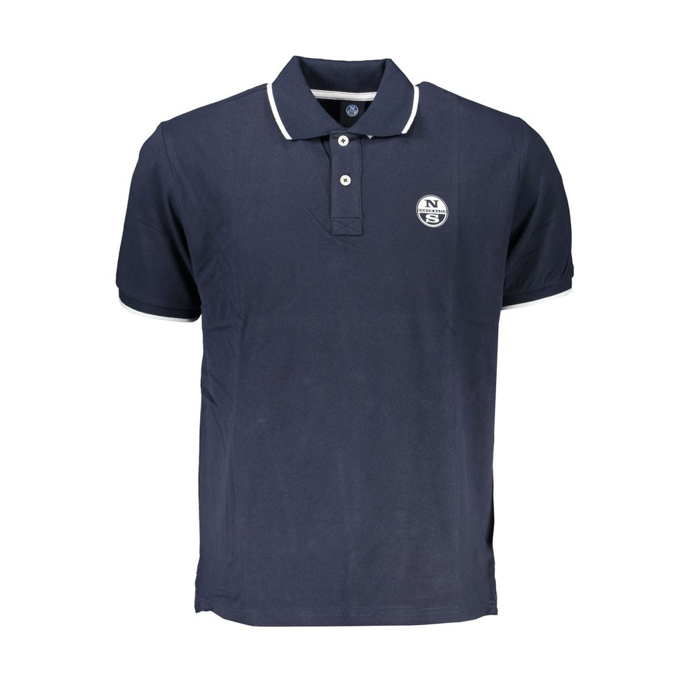North Sails Blue Cotton Polo Men's Shirt