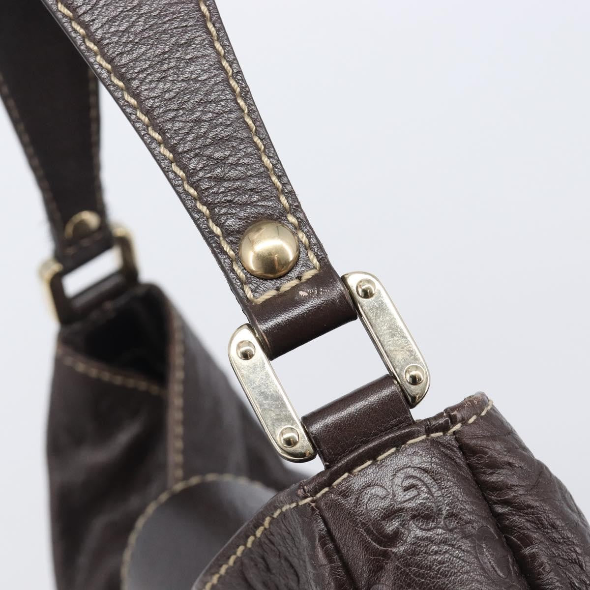Gucci New Ladies Web Hobo Guccissima Leather Brown Leather Shoulder Bag Bag (Pre-Owned)
