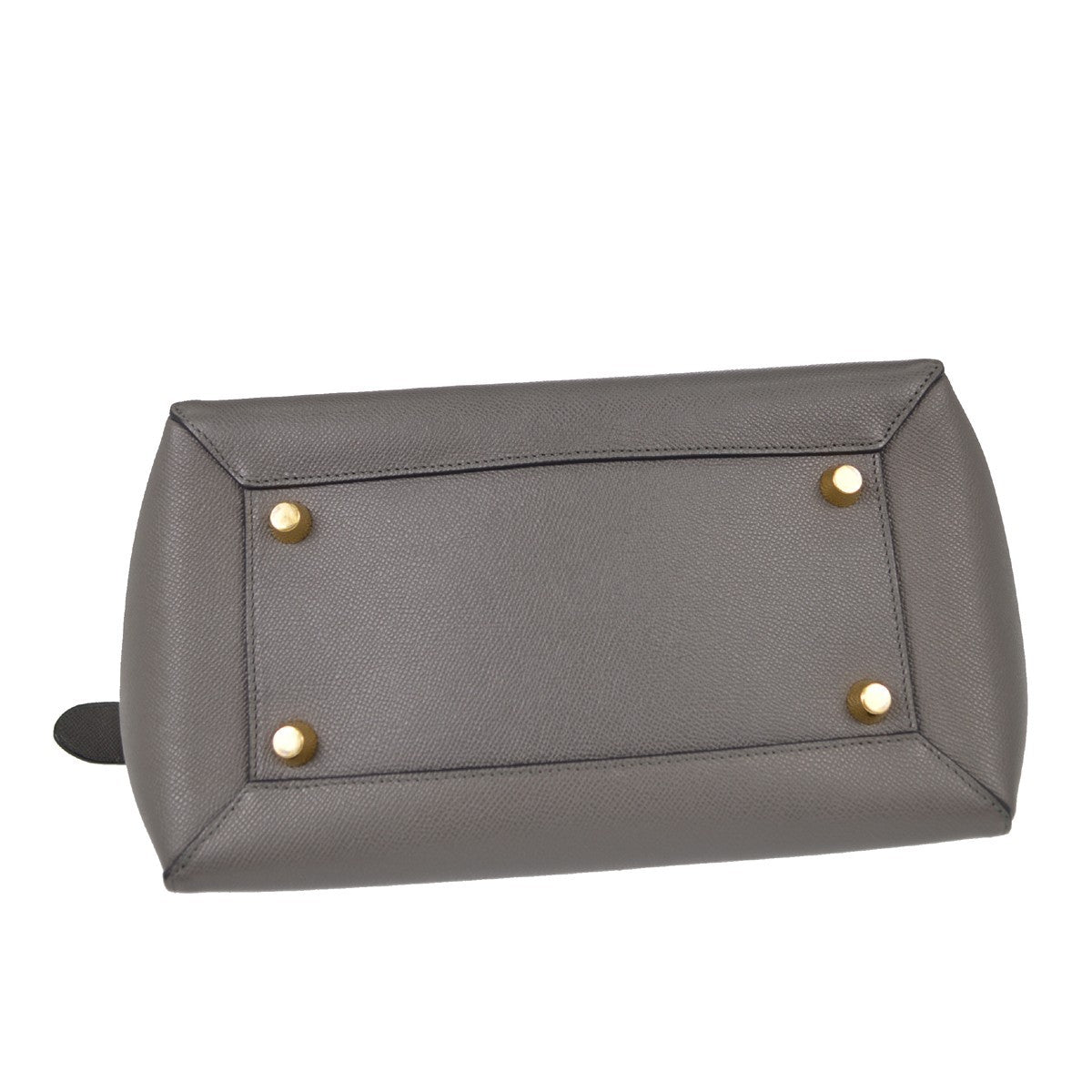 Celine Belt Textured Leather Gray Leather Handbag (Pre-Owned)