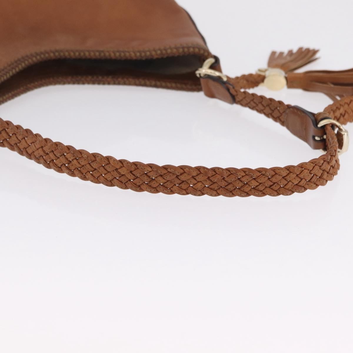 Gucci Marrakech Hobo Leather Brown Leather Shoulder Bag Bag (Pre-Owned)