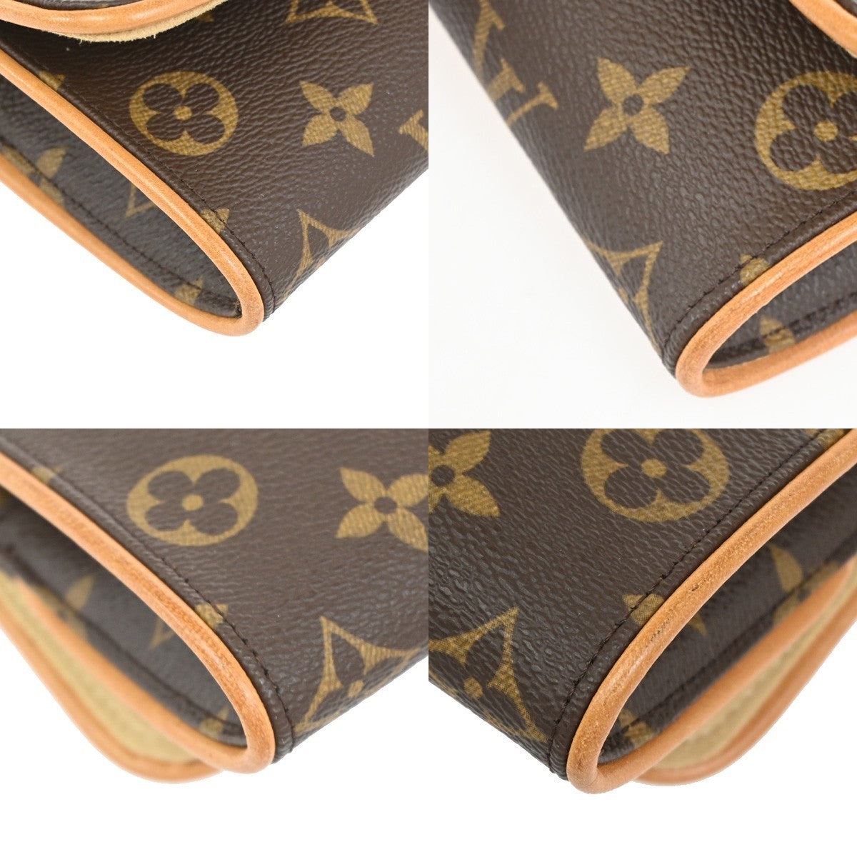 Louis Vuitton Twin Monogram Canvas Brown Canvas Clutche & Pouche Bag (Pre-Owned)