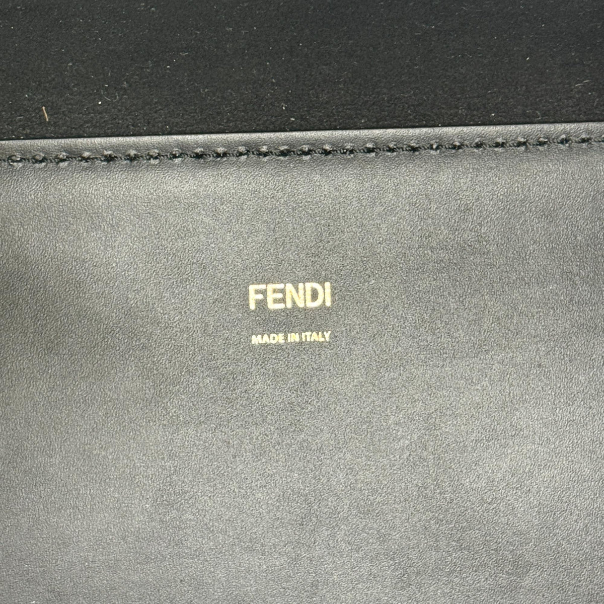 Fendi Sunshine Shopper Leather Black Leather Tote Bag Bag (Pre-Owned)