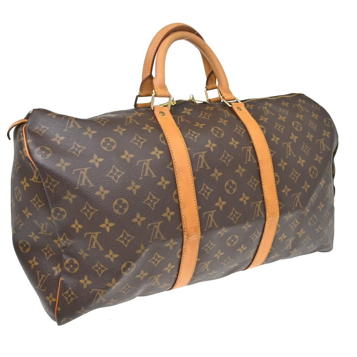 Louis Vuitton Keepall Monogram Canvas Brown Canvas Travel Bag Bag (Pre-Owned)