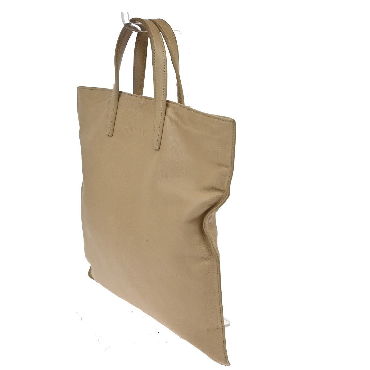 Loewe Vintage Leather Beige Leather Tote Bag Bag (Pre-Owned)