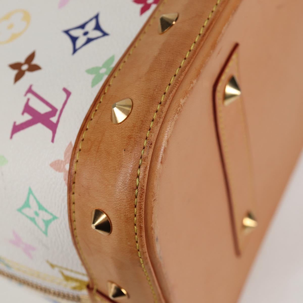 Louis Vuitton Alma Monogram Multicolor White Canvas Bag (Pre-Owned)