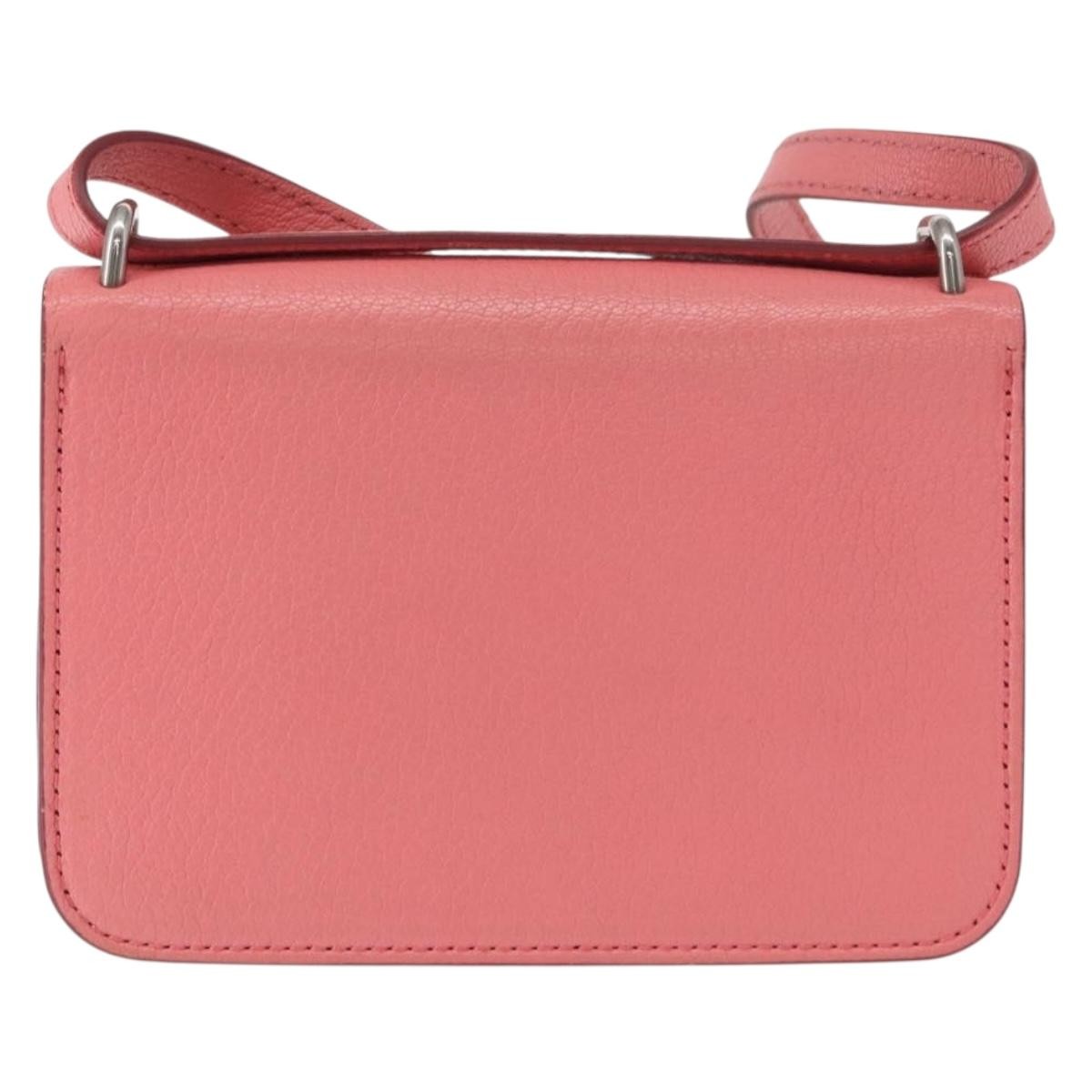 Burberry D-Ring Shoulder Leather Pink Leather Shoulder Bag Bag (Pre-Owned)