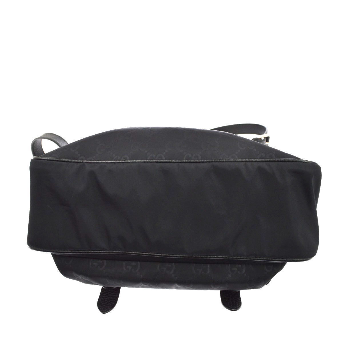 Gucci Buckle Messenger Gg Canvas Black Canvas Handbag (Pre-Owned)