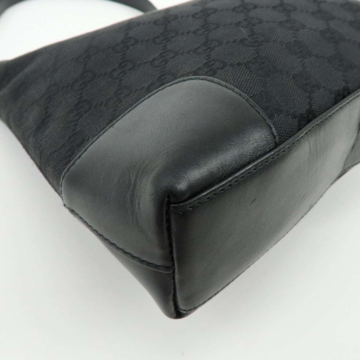 Gucci Gucci Gg Canvas North-South Tote Gg Canvas And Leather Black Canvas Tote Bag Bag (Pre-Owned)