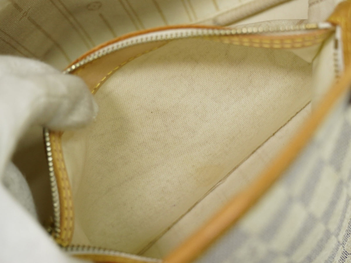 Louis Vuitton Neverfull Damier Beige Canvas Tote Bag Bag (Pre-Owned)