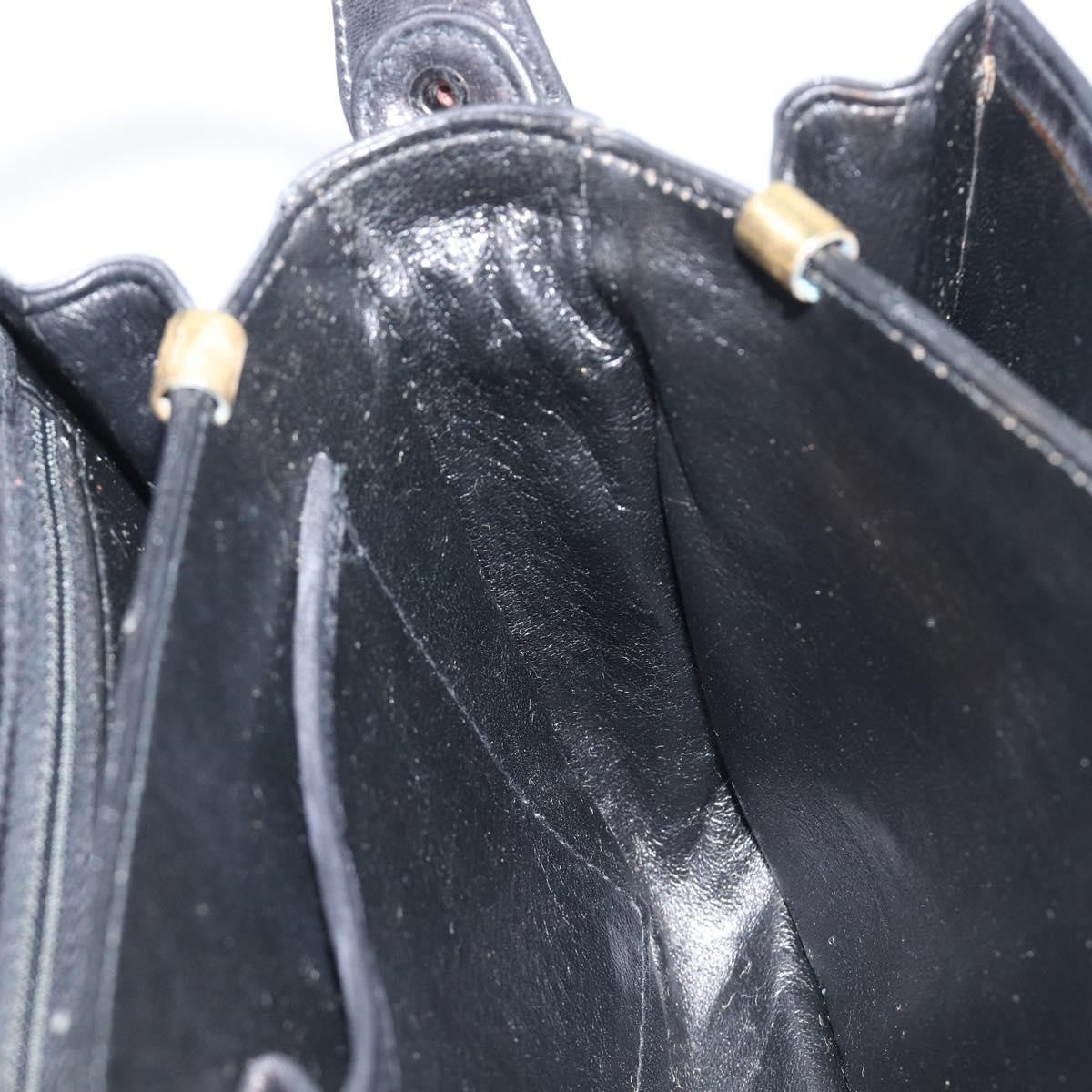 Celine Horse Carriage Leather Black Leather Shoulder Bag Bag (Pre-Owned)
