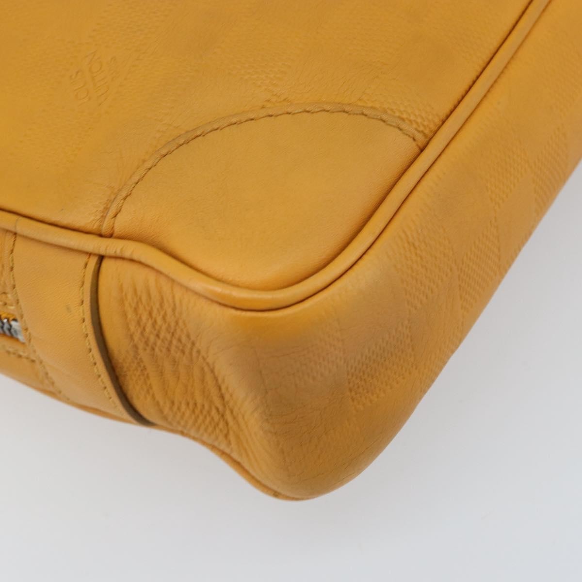 Louis Vuitton Porte-Documents Voyage Damier Infini Leather Yellow Leather Briefcase Bag (Pre-Owned)