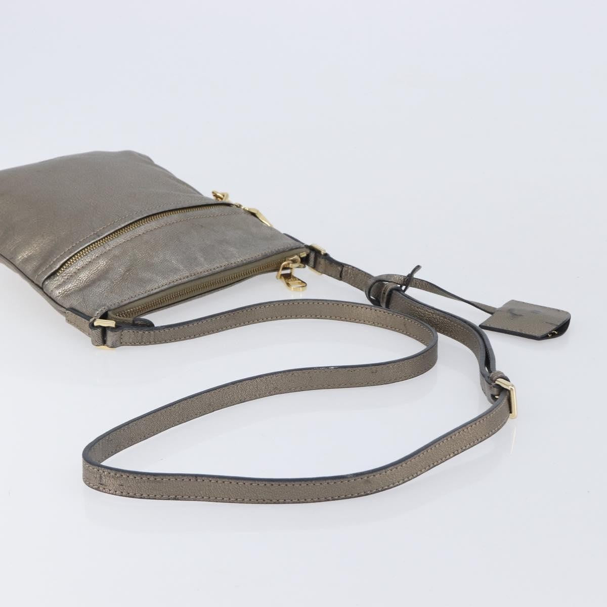 Loewe Front Pocket Leather Gold Leather Crossbody Bag Bag (Pre-Owned)
