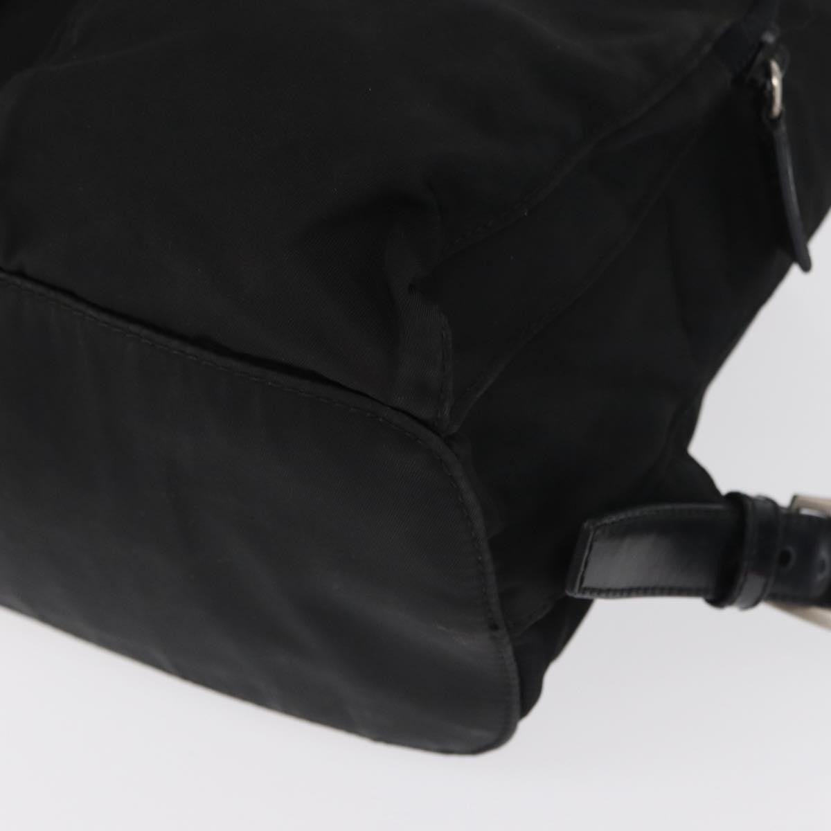Prada Double Front Pocket Tessuto Black Nylon Backpack Bag (Pre-Owned)