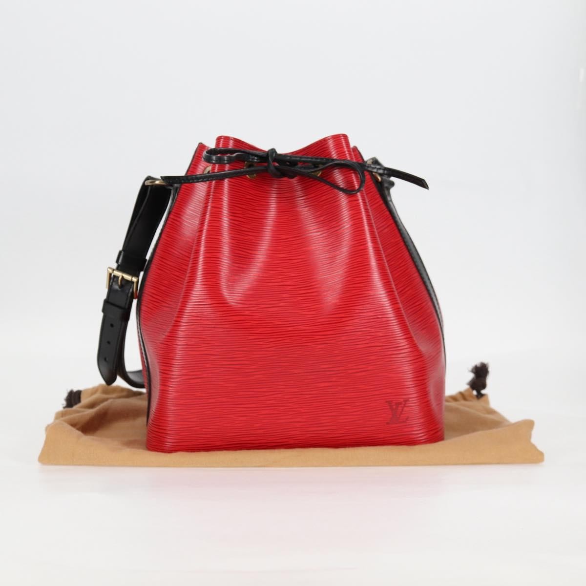 Louis Vuitton Bicolor Petit Noe Epi Leather Red Leather Handbag (Pre-Owned)