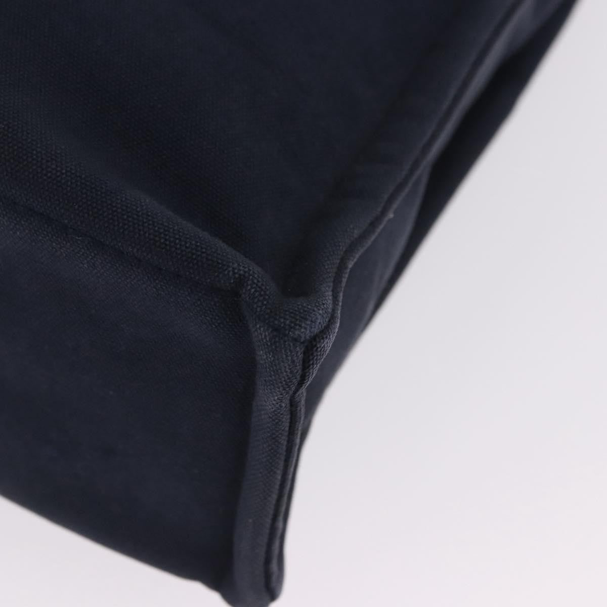 Hermes Fourre Tout Tote Canvas Navy Canvas Tote Bag Bag (Pre-Owned)