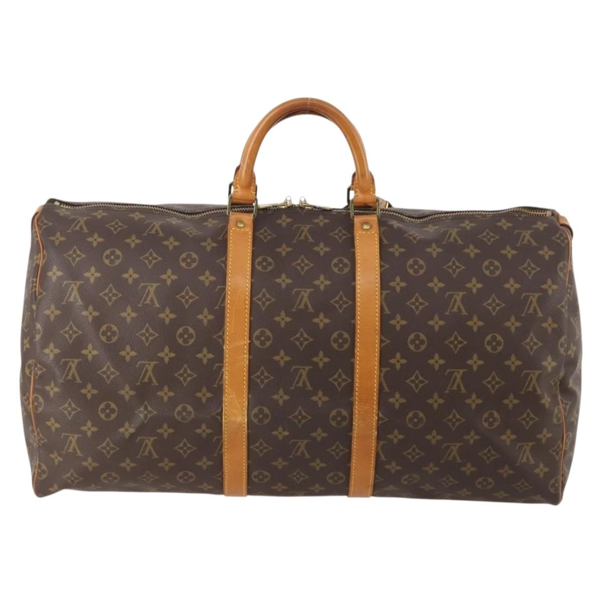 Louis Vuitton Keepall Monogram Canvas Brown Canvas Travel Bag Bag (Pre-Owned)