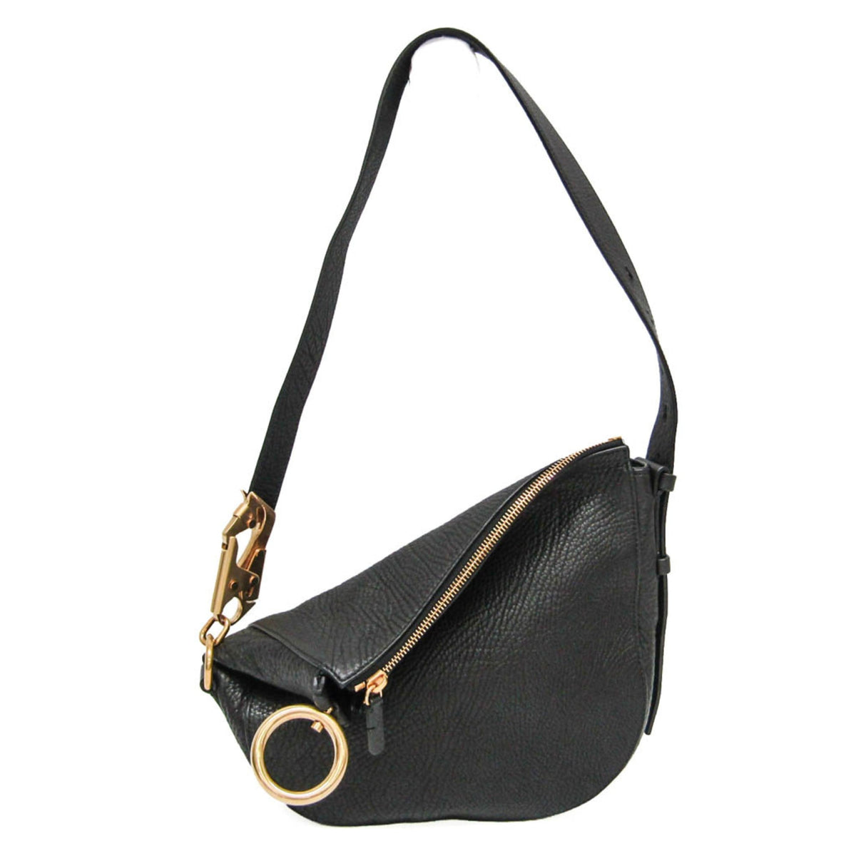 Burberry Zip Clutch Leather Black Leather Clutche & Pouche Bag (Pre-Owned)