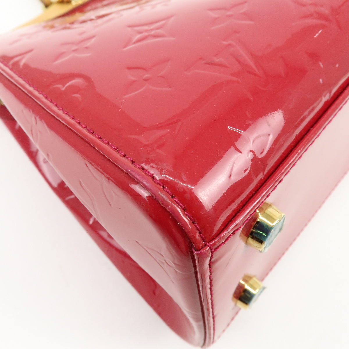 Louis Vuitton Brea Monogram Vernis Red Leather Handbag (Pre-Owned)