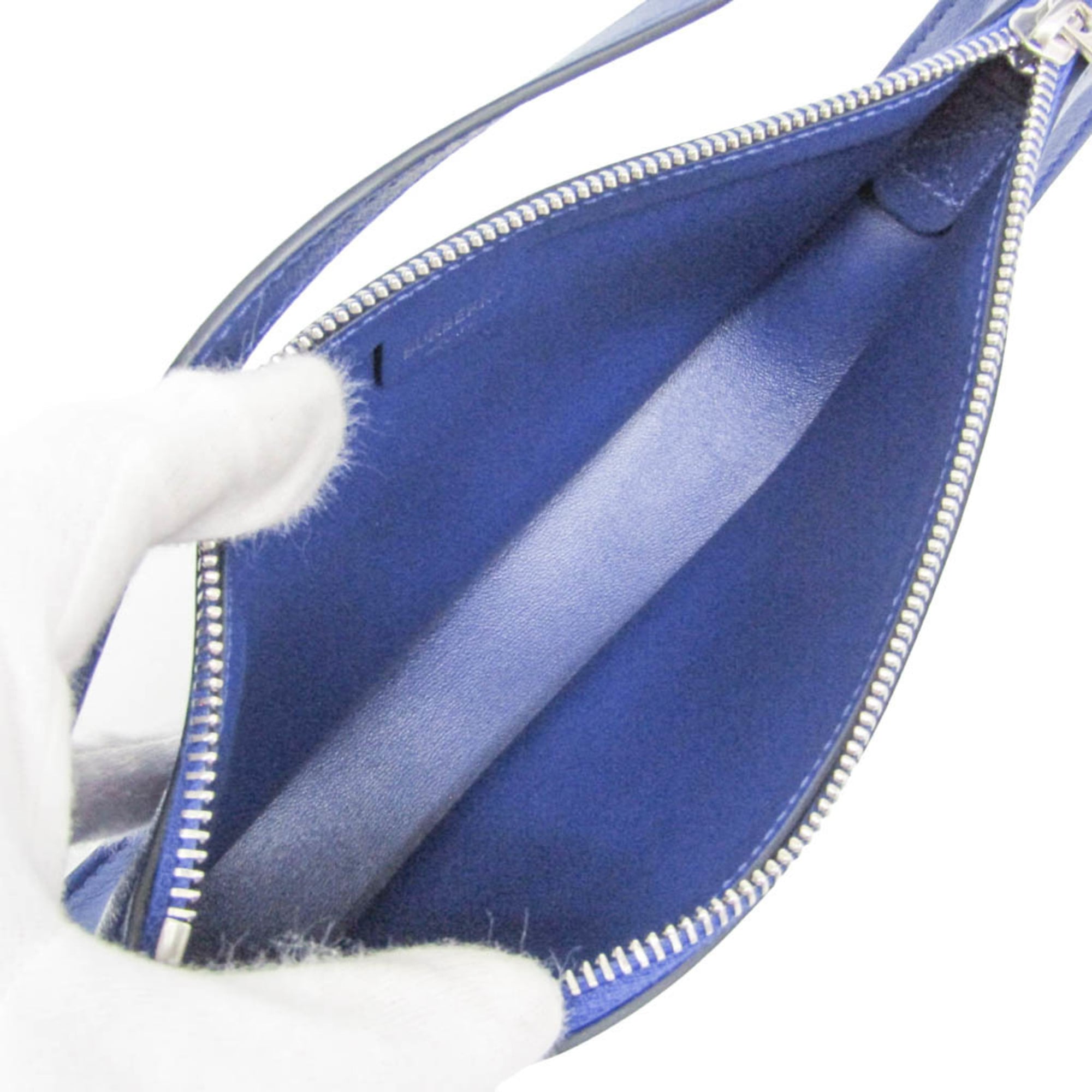 Burberry Shield Sling Leather Blue Leather Shoulder Bag Bag (Pre-Owned)