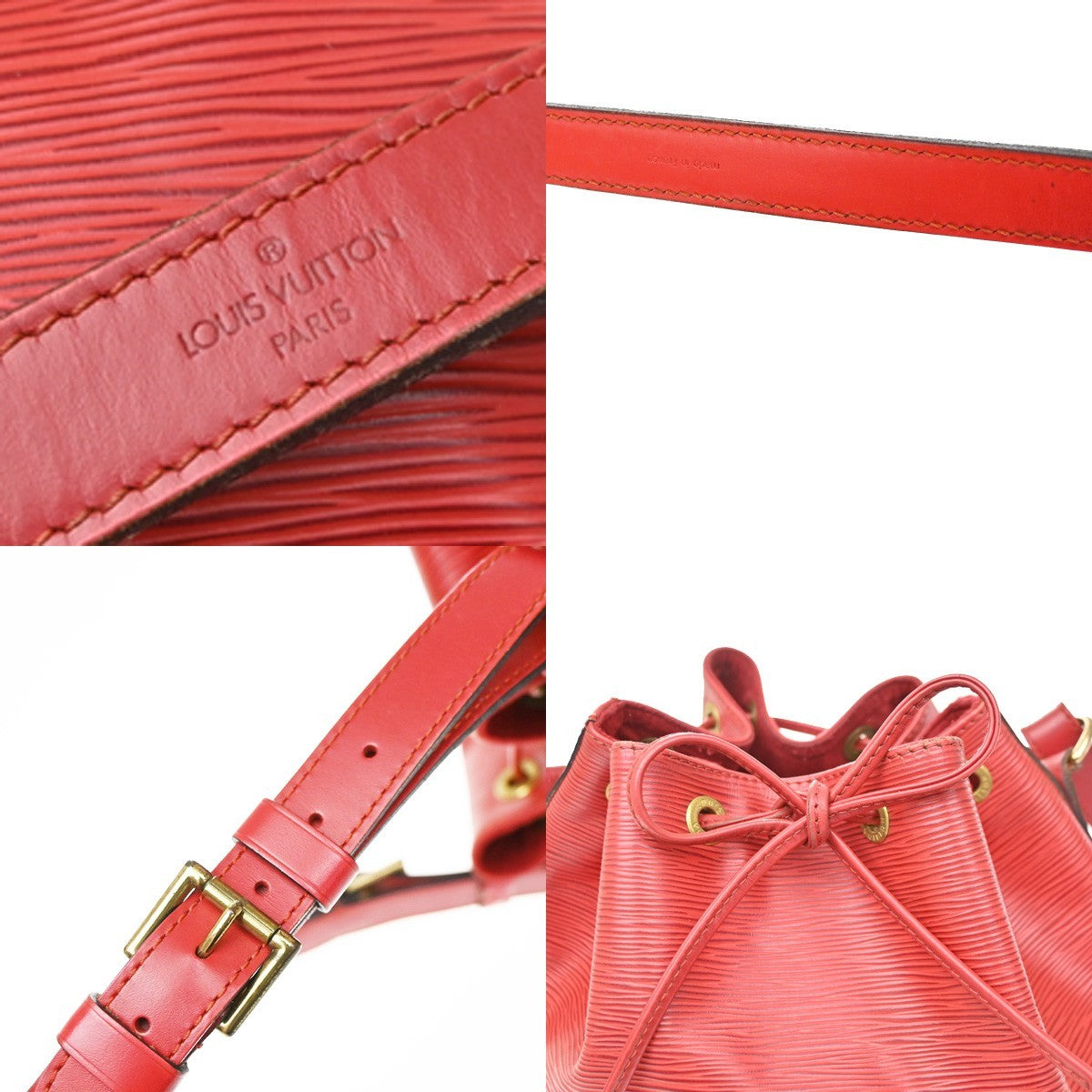 Louis Vuitton Petit Noe Epi Leather Red Leather Shoulder Bag Bag (Pre-Owned)