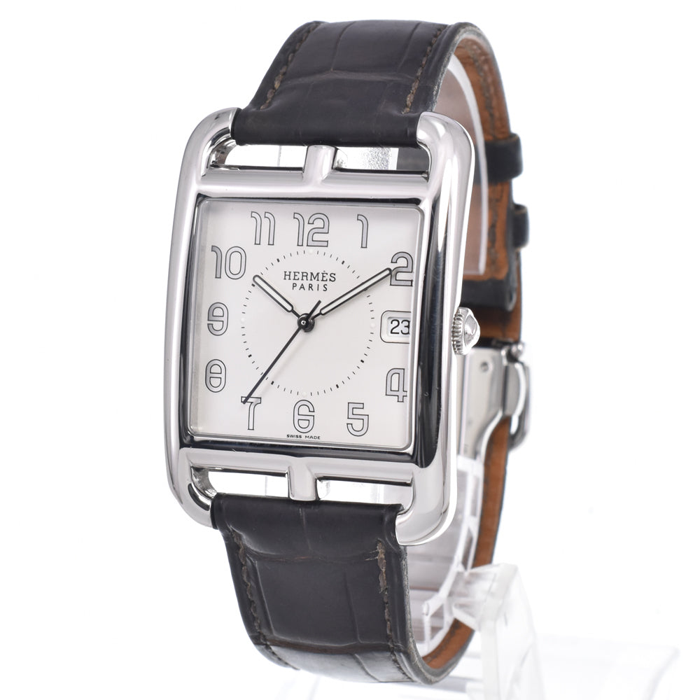 Hermes Cape Cod Quartz Stainless Steel And Leather Watch (Pre-Owned)