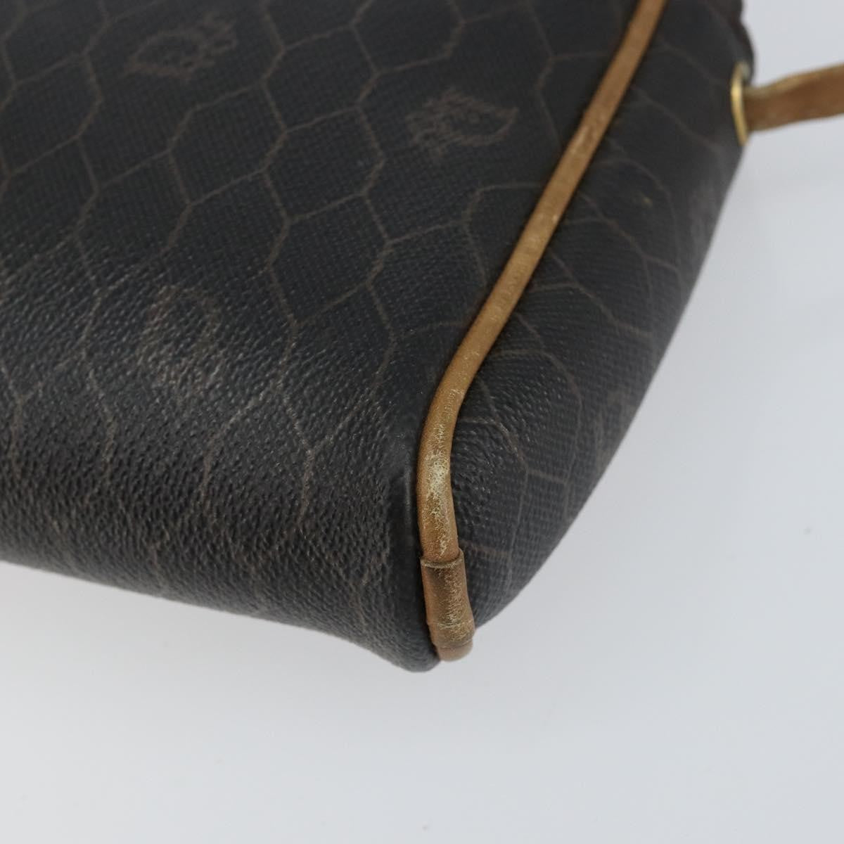Christian Dior Vintage Honeycomb Canvas And Leather Black Canvas Shoulder Bag Bag (Pre-Owned)