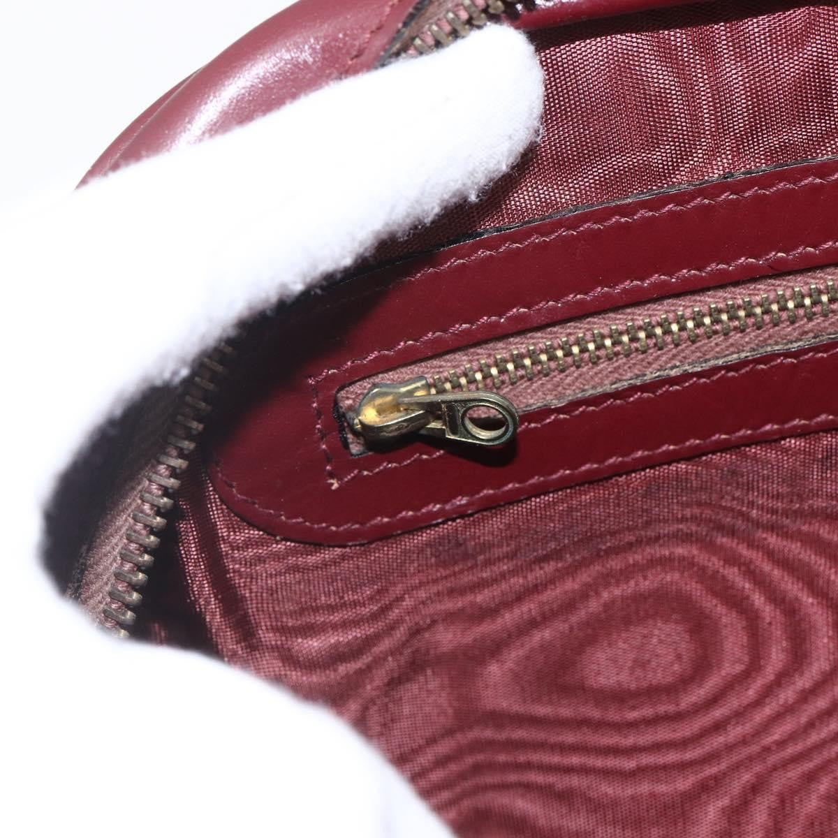 Cartier Must De Cartier Leather Burgundy Leather Shoulder Bag Bag (Pre-Owned)