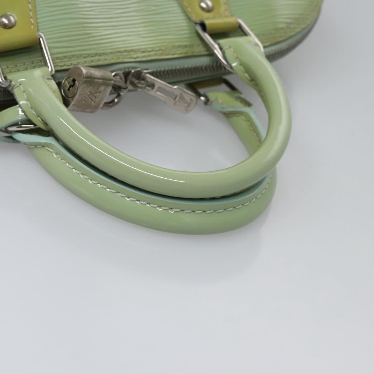 Louis Vuitton Alma Electric Epi Leather Green Patent_Leather Handbag (Pre-Owned)