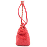 Chanel Hobo Red Leather Shoulder Bag (Pre-Owned)