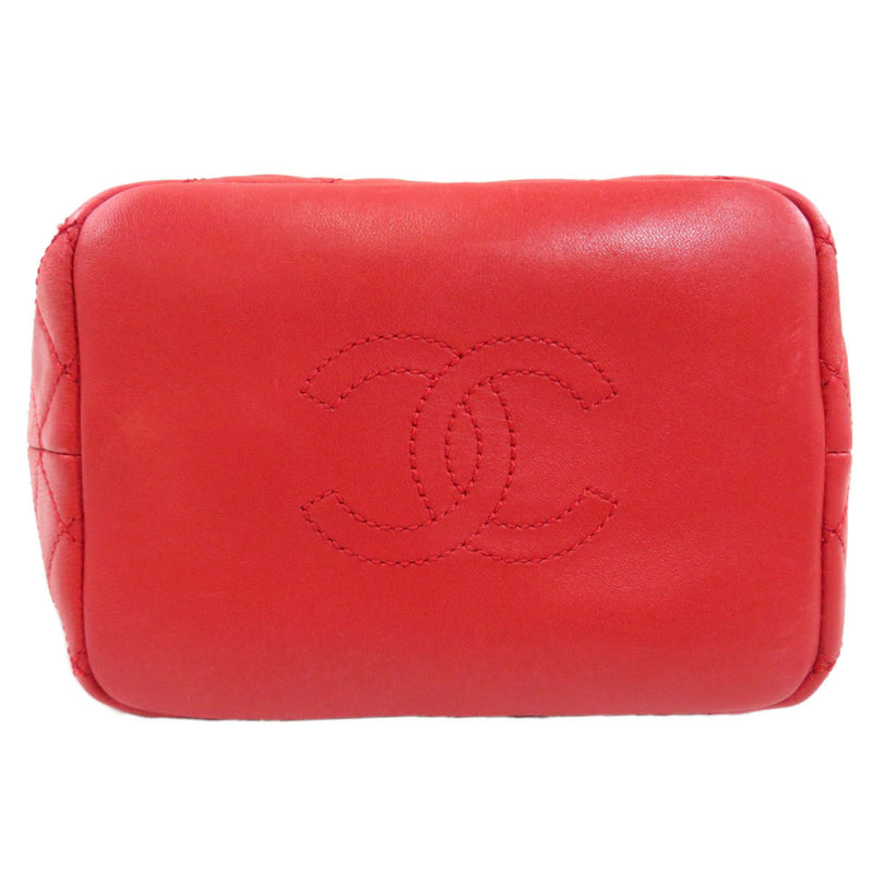 Chanel Hobo Red Leather Shoulder Bag (Pre-Owned)