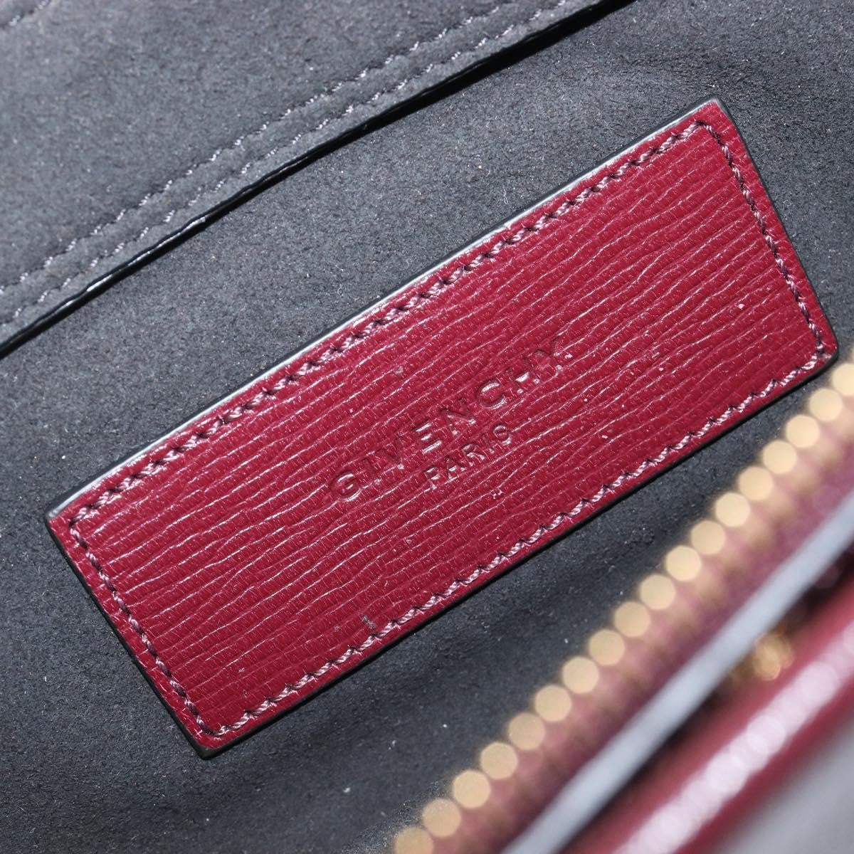 Givenchy Cross 3 Leather Burgundy Leather Crossbody Bag Bag (Pre-Owned)