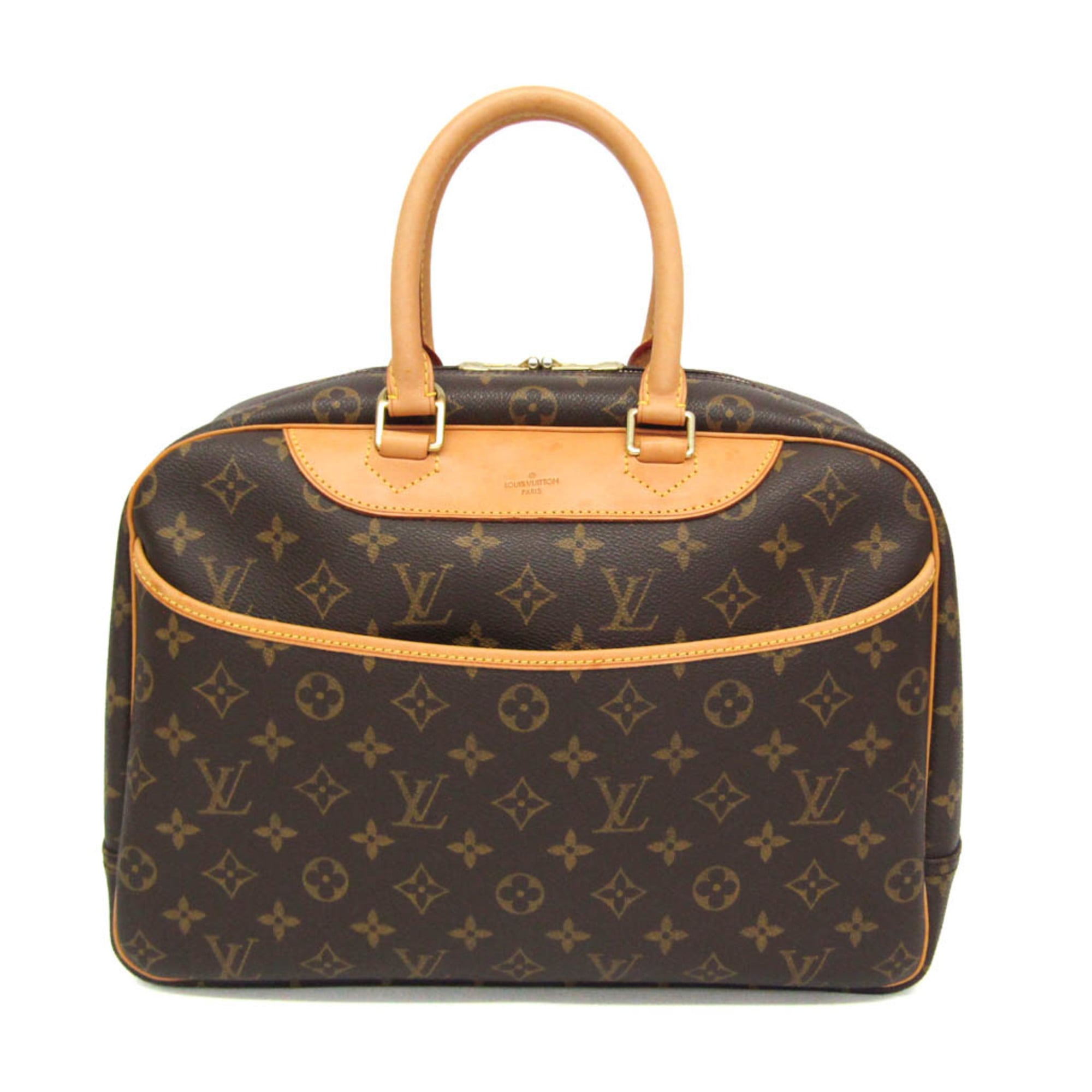 Louis Vuitton Deauville Monogram Brown Canvas Handbag (Pre-Owned)