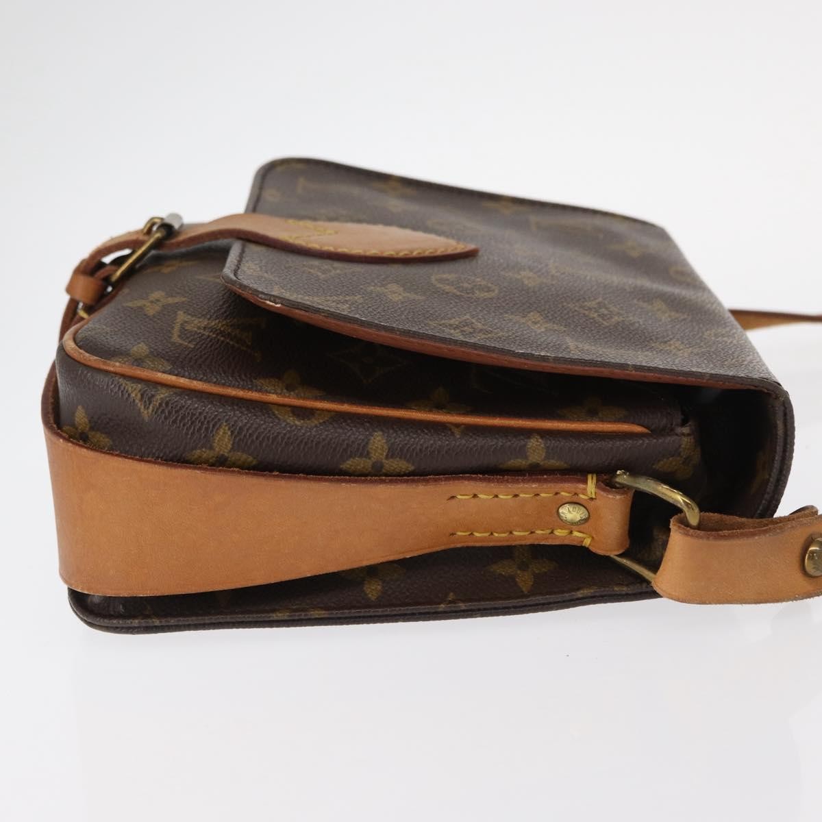 Louis Vuitton Cartouchiere Monogram Canvas Brown Canvas Shoulder Bag Bag (Pre-Owned)