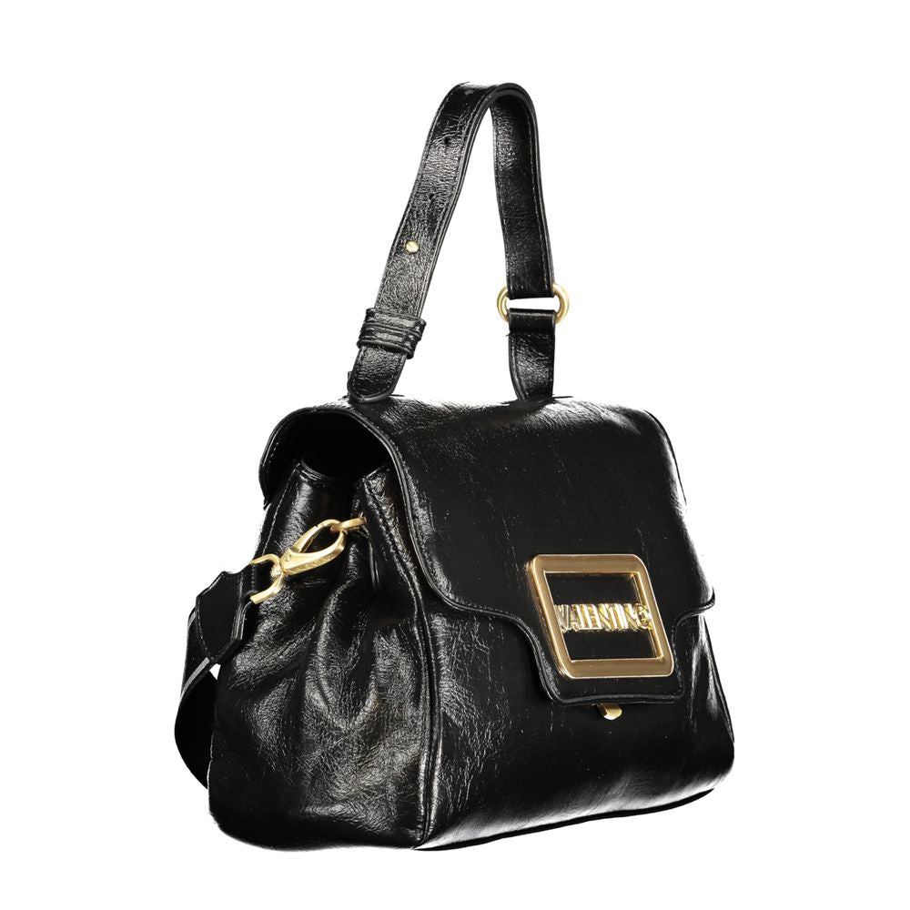 Mario Valentino Nero Poliuretano Women Bag With Adjustable Women's Handle