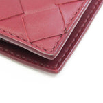 Bottega Veneta Intrecciato Burgundy Leather Wallet  (Pre-Owned)