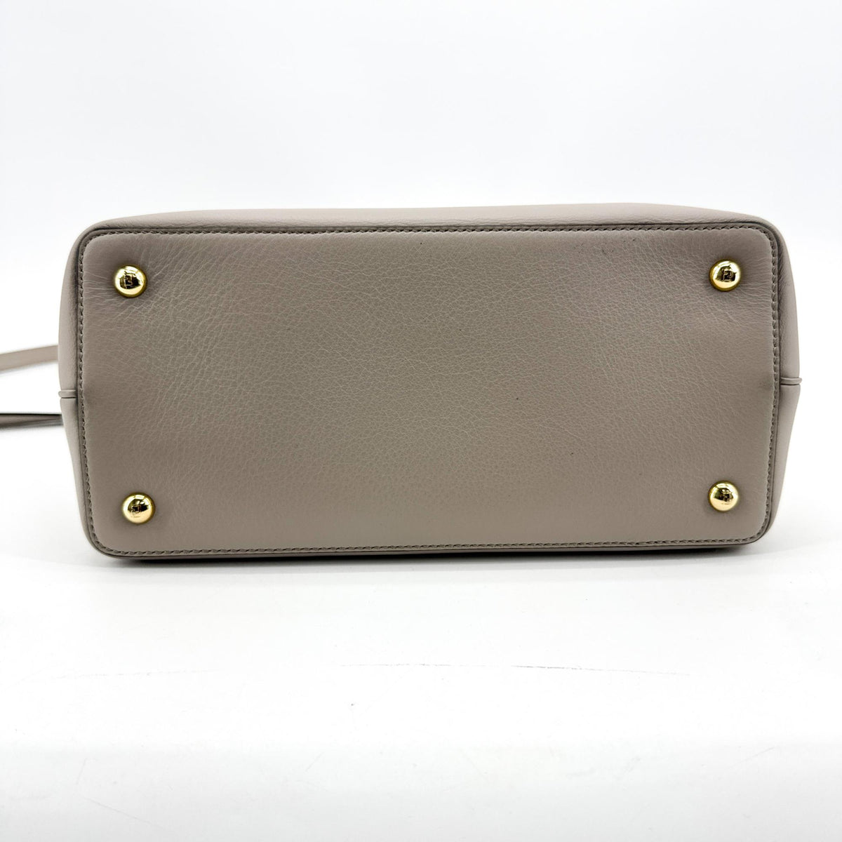 Fendi 2Jours Leather Gray Leather Handbag (Pre-Owned)