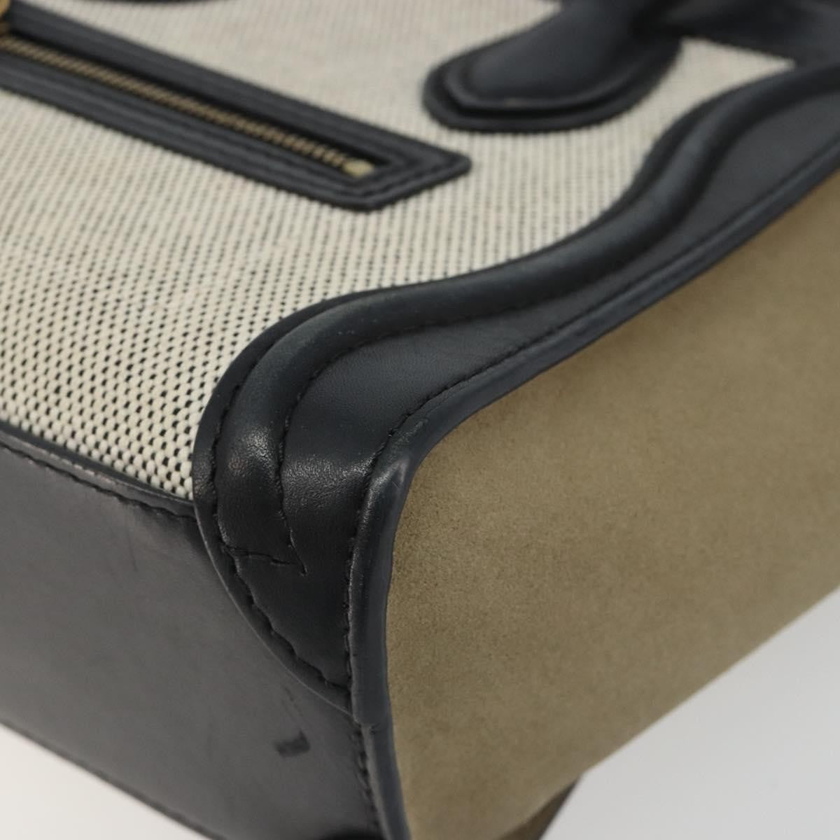 Celine Luggage Canvas And Leather Gray Canvas Tote Bag Bag (Pre-Owned)