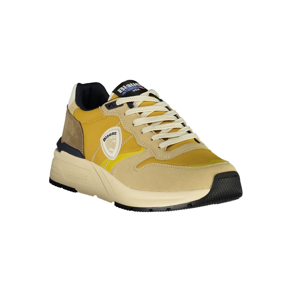 Blauer Beige Polyurethane Men Men's Sneaker