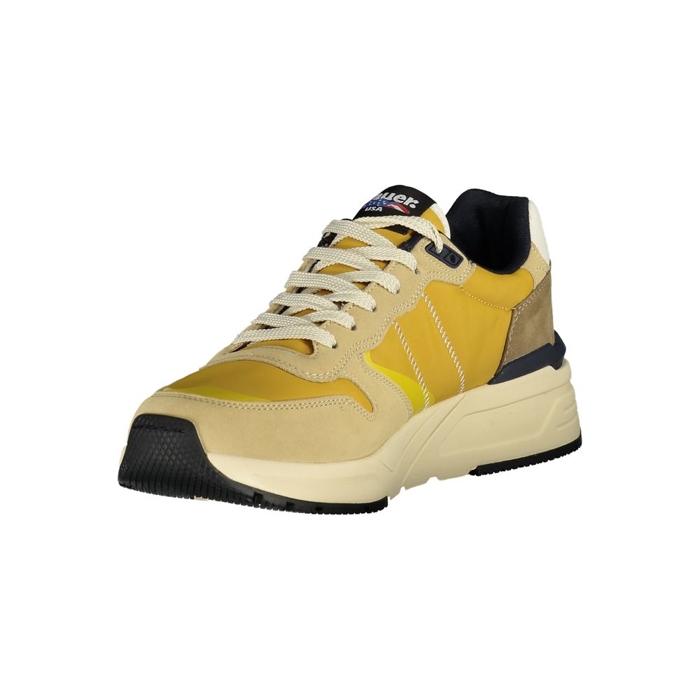 Blauer Beige Polyurethane Men Men's Sneaker