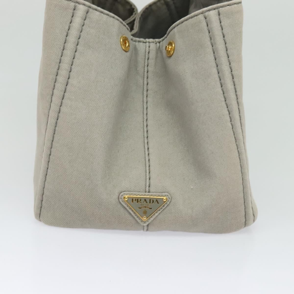 Prada Canapa Tote Canvas Gray Canvas Bag (Pre-Owned)