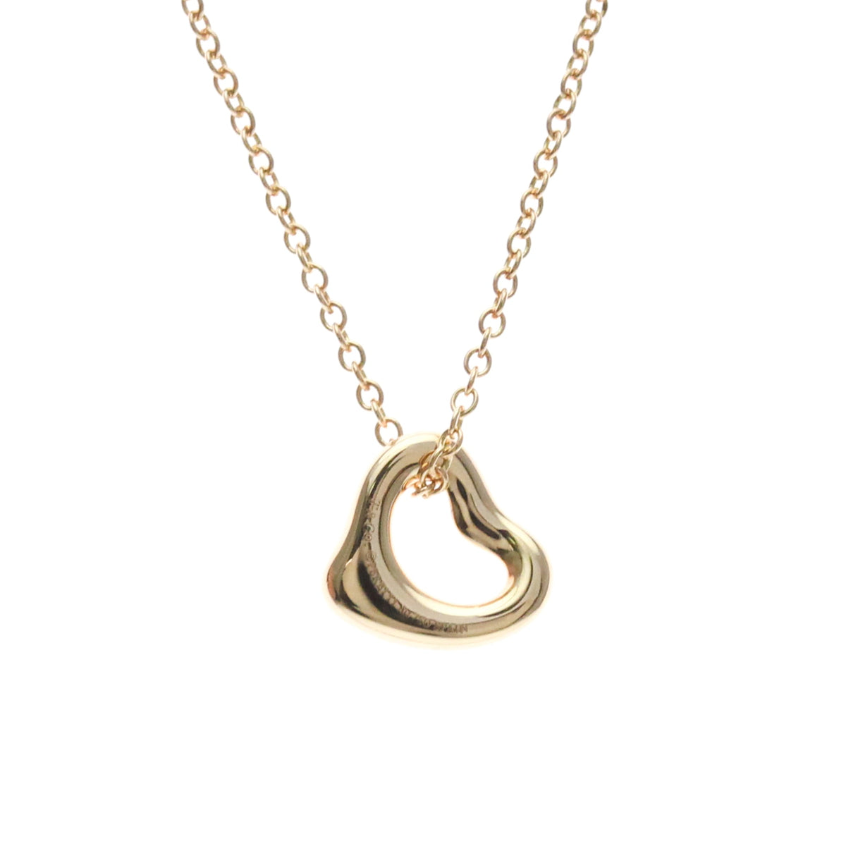 Tiffany & Co. Elsa Peretti Open Heart Pendant 18K Rose Gold Gold Pink_Gold Necklace Jewelry (Pre-Owned)