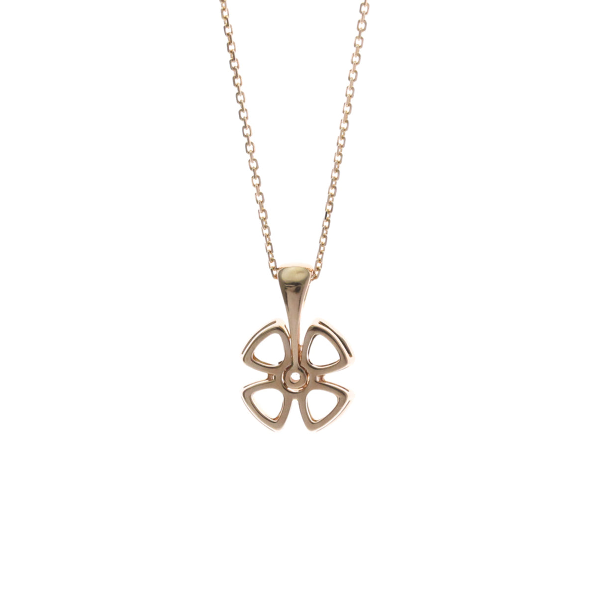 Bvlgari Fiorever Pendant 18K Rose Gold With Ruby And Diamonds Gold Pink_Gold Necklace Jewelry (Pre-Owned)