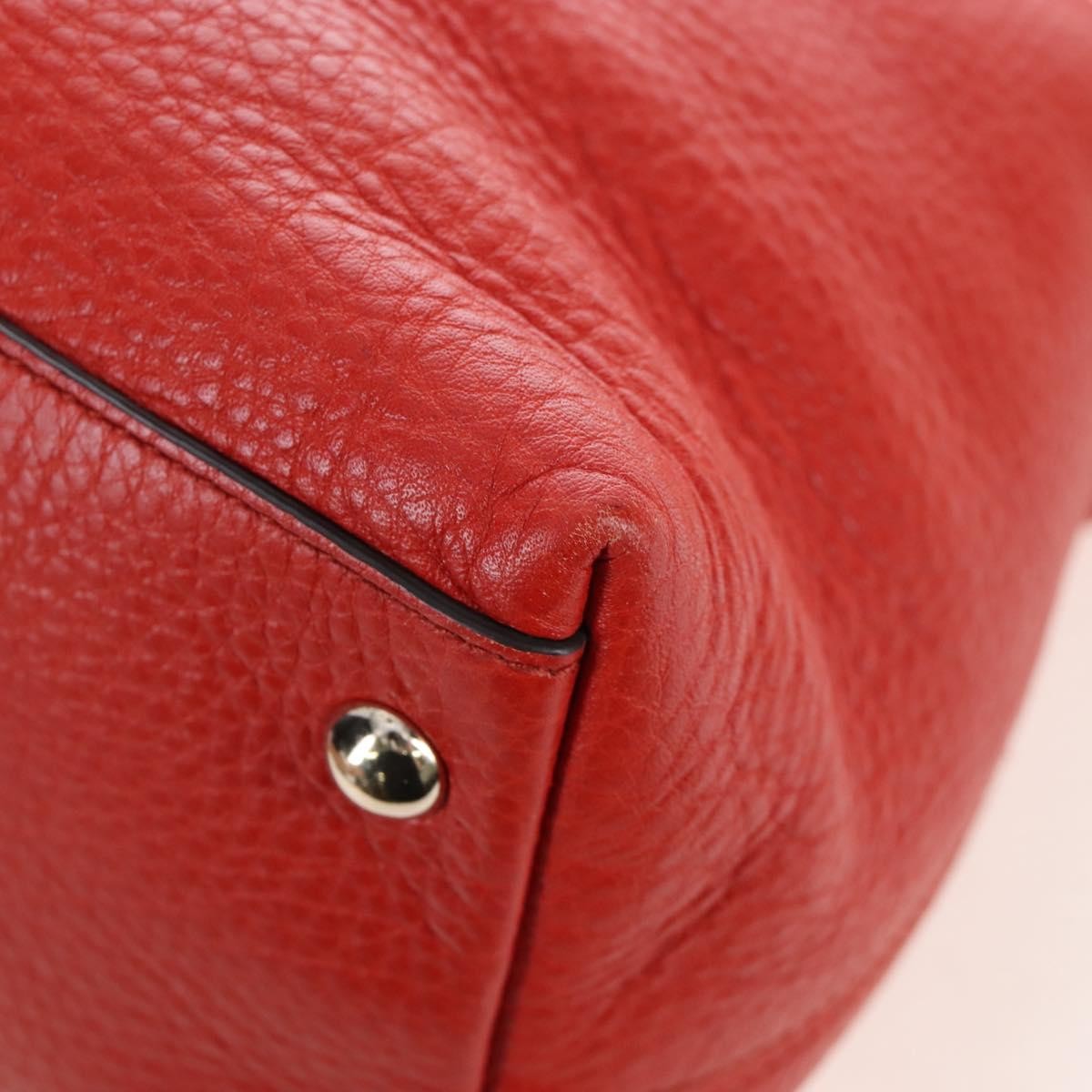 Gucci Soho Convertible Soft Top Handle Leather Orange Leather Handbag (Pre-Owned)