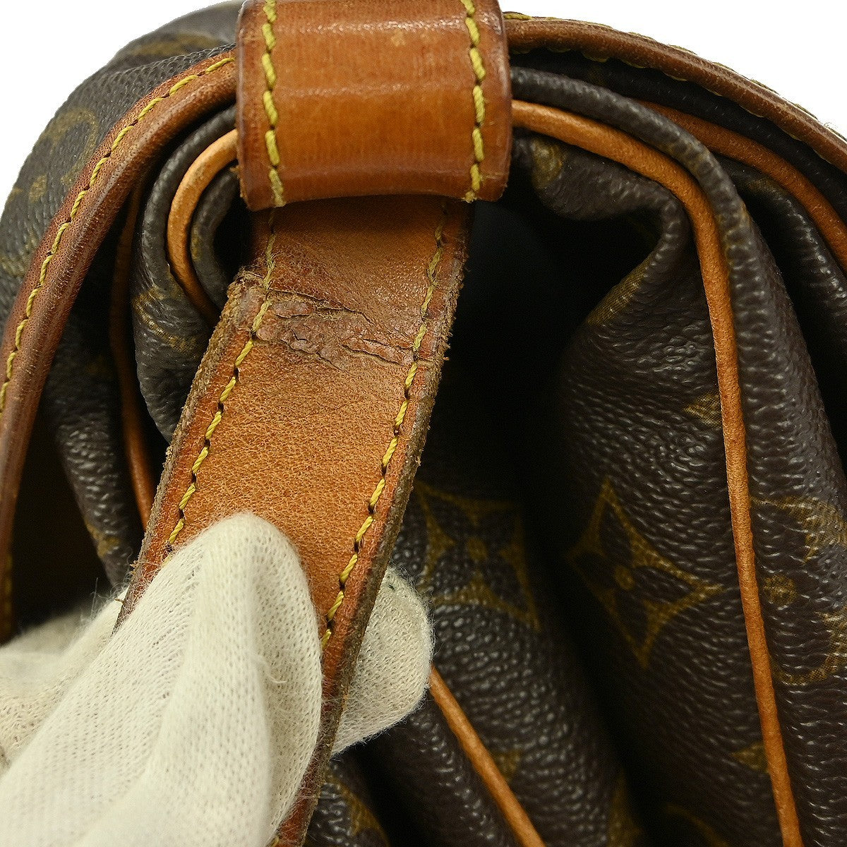 Louis Vuitton Saumur Monogram Canvas Brown Canvas Handbag (Pre-Owned)