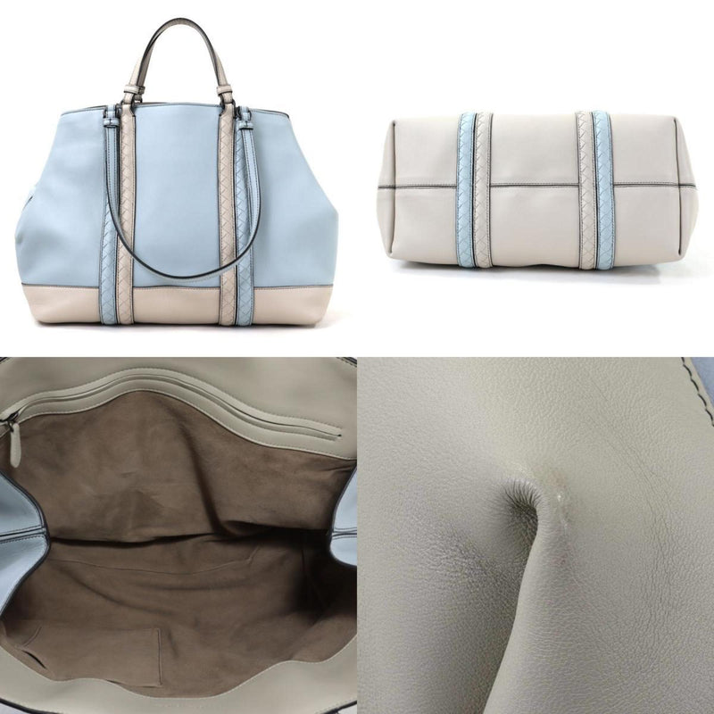 Bottega Veneta Blue Leather Handbag (Pre-Owned)